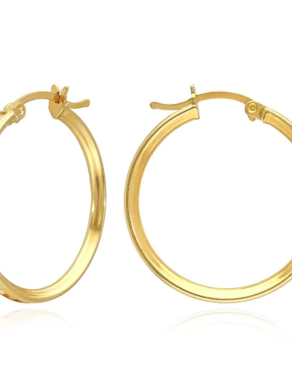 14K Gold Iced Out Channel-Set Hoop Earrings